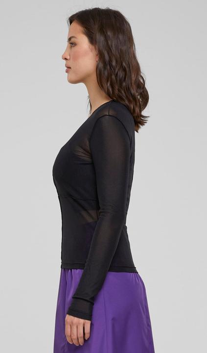 Produktbild Urban Classics Ladies Exposed Seam Mesh Longsleeve (L)