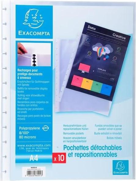 Produktbild Exacompta Ersatzhüllen (A4, 10 x)