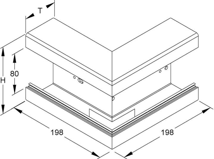 Image du produit HKL Angle extérieur rws BA1308.3 Canal d'allège BS Angle extérieur pour canal d'installation (6.60 cm)