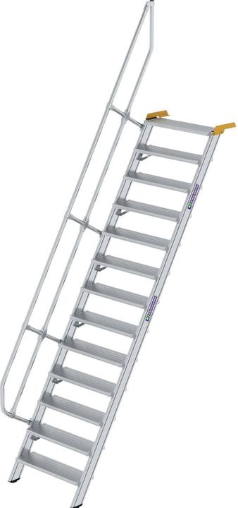 Productafbeelding Munk Trap 60ï¿½ tredebreedte 800 mm 13 treden aluminium geribbeld (Steigers, 80 cm)