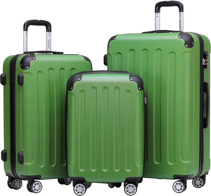 Beibye 3-teiliges Hartschalenkoffer-Set (110 l, Handgepäck (bis 50l), M (50 - 90l), L (90 - 115l))