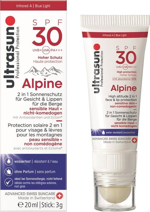 Immagine prodotto Ultrasun Alpine (Stick solare, Crema solare viso, SPF 30, 20 ml, 40 g)