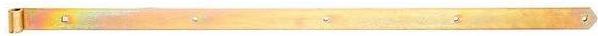 Produktbild GAH Ladenband Länge 1200 x 16 x 45 mm Stärke 5 mm Stahl galv. verz. dickschichtpassiviert Ø 16 mm abg...