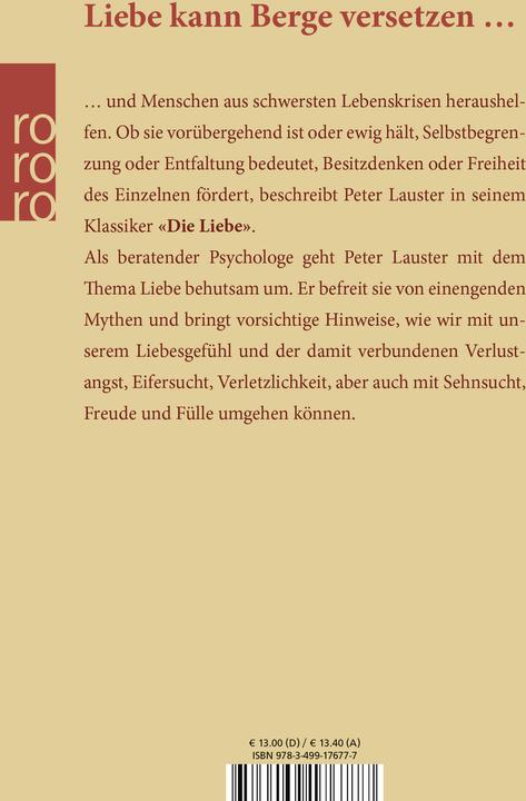 Actual product image Die Liebe (German, Peter Lauster, 1982)