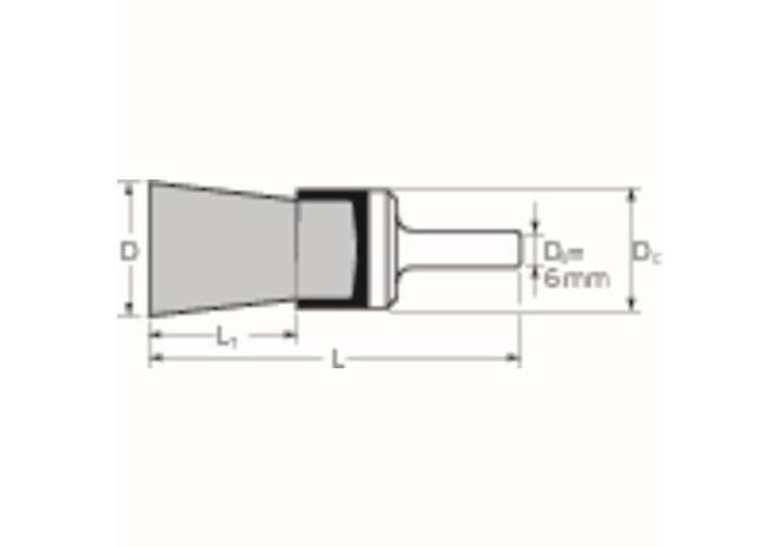 Actual product image Pferd Brush brush PBG INOX Ø 19 mm wire thickness 0.25 mm stainless steel 20000 min-¹ (0.25 mm)