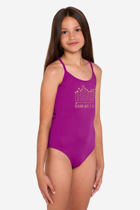 Image du produit Olaian Maillot 1 pièce surf Fille - Hiloe violet (140)