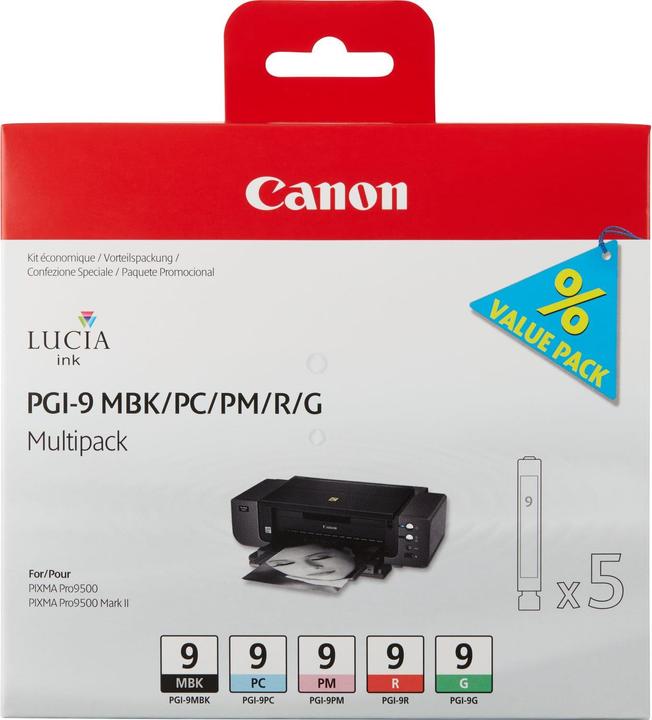 Actual product image Canon Pgi-9 (G, R, MBK, PC, PM)