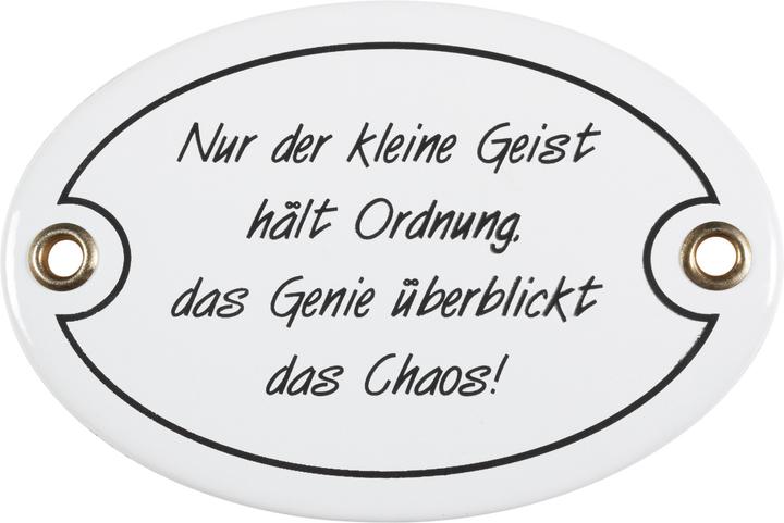 Produktbild Münder Nur der kleine Geist hält Emailschild 12.5 x 4 cm