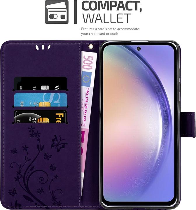 Produktbild Cadorabo Hülle für Samsung Galaxy A54 5G mit Blumen Muster (Samsung Galaxy A54 5G)