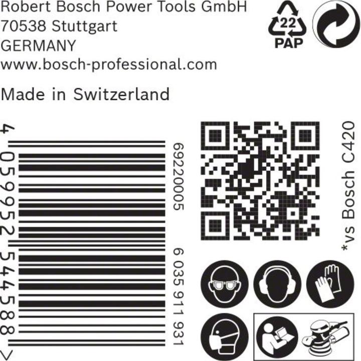 Produktbild Bosch Professional Zubehör EXPERT C470 Schleifpapier mit 8 Löchern für Exzenterschleifer, 125 mm, G 150, 50-tlg. (150)