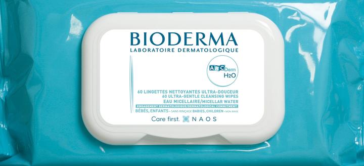Actual product image Bioderma ABCDerm H2O lingettes bébés et enfants (60 Piece)