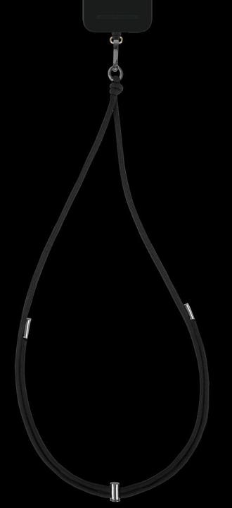 Actual product image iDeal Of Sweden for all cases with central charging connector Cord Phone Strap Coal Black