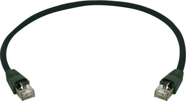 Produktbild Telegärtner Patchkabel S/FTP Cat.6A MP8 FS500 PE schwarz 1,0m (S/FTP, CAT6a, 1 m)