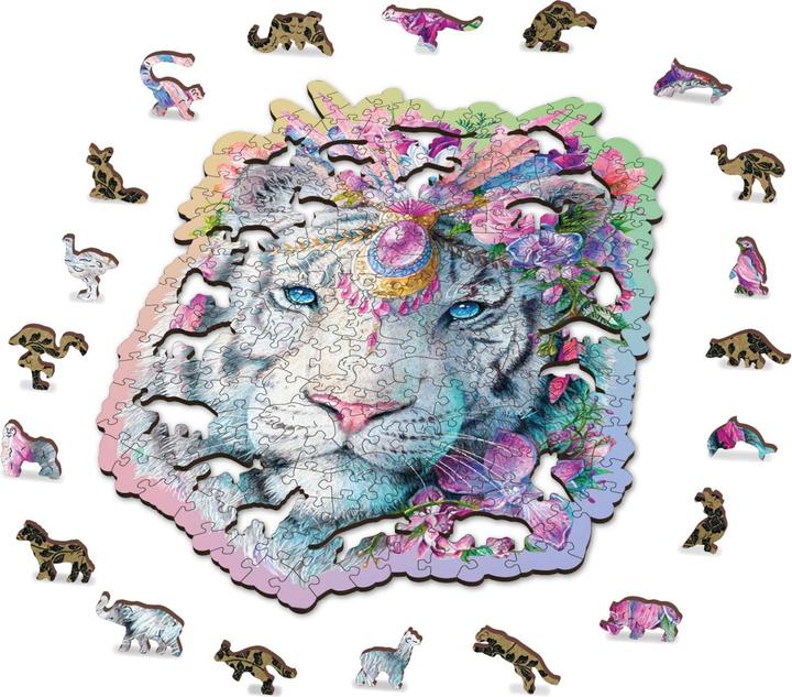 Productafbeelding WoodenCity WOODEN CITY Mystic Tiger 250 Holzpuzzle Puzzle mit einzigartigen Formen (250 onderdelen)