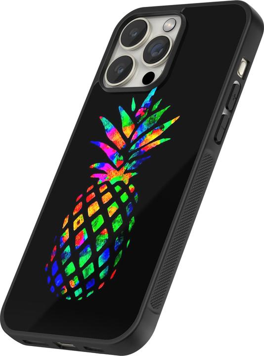 Actual product image PhoneLook Cover Silicone Black Pineapple Multi-colours (Apple iPhone 13 Pro Max)