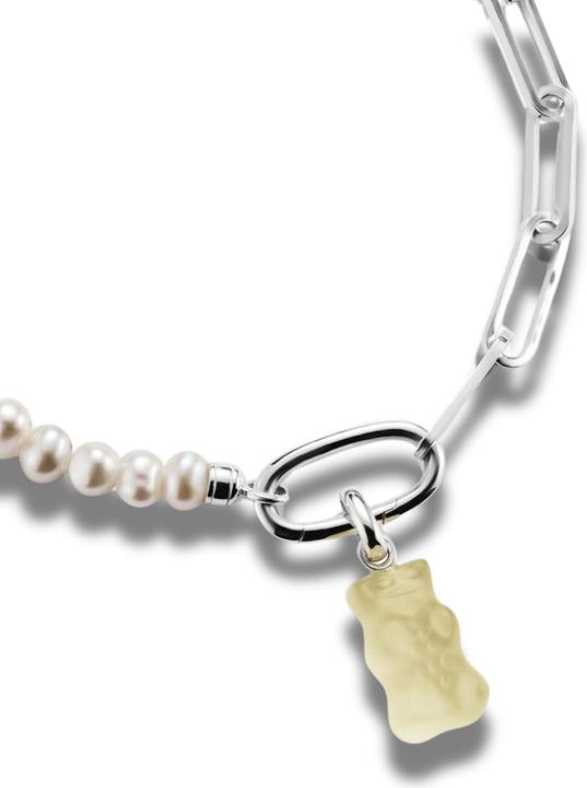 Immagine prodotto Thomas Sabo Charm-Goldbären-Anhänger in Weiss Connect Silber (Vetro, Argento 925)