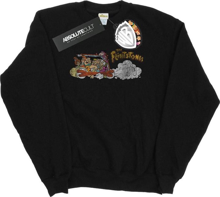 The Flintstones Family Car Distressed Sweatshirt (3XL)