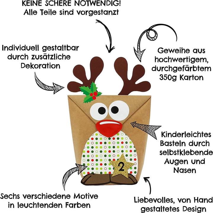 Produktbild Papierdrachen Rentiere