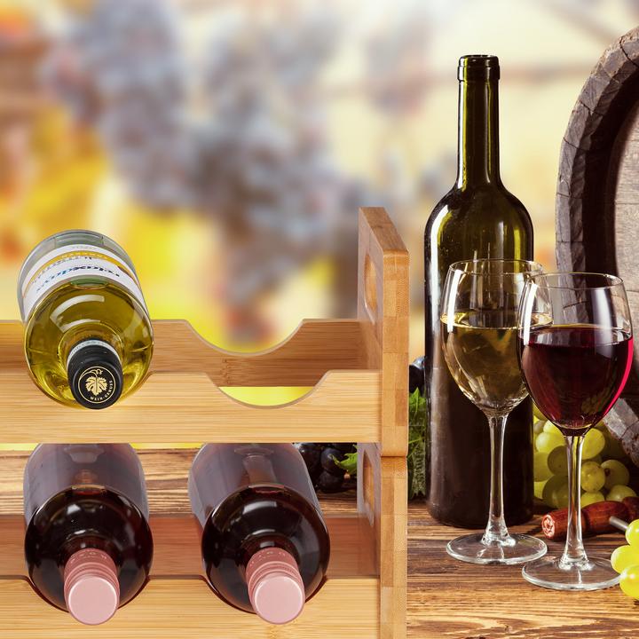 Image du produit Relaxdays Etagère à vins pour 8 bouteilles (47 x 18 x 24 cm, 8 Fl.)