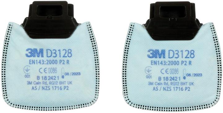 Image du produit 3M Secure Click Filtre à particules P2 R avec charbon actif D3128 2 pcs. (Masque de protection respiratoire Filtre de rechange)
