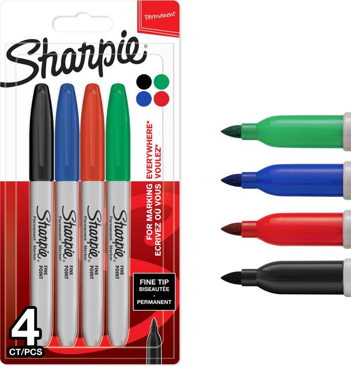 Actual product image Sharpie Permanent brand (Multicoloured, 0.90 mm, 4 x)