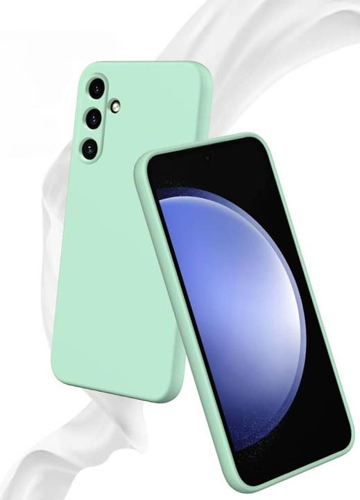 Actual product image Cover-Discount Galaxy A55 - Silicone rubber cover green (Samsung Galaxy A55)