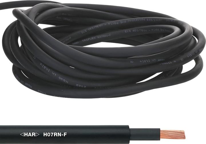 Produktbild Lapp 10 Meter 1600098 H07RN-F 1x6 mm² Gummileitung flexibel ohne Schutzleiter I UV-resistentes Kabel (10 m)