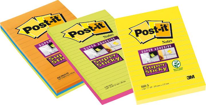 Produktbild Post-it Super Sticky Grossformat (12.5 x 20.5 cm)