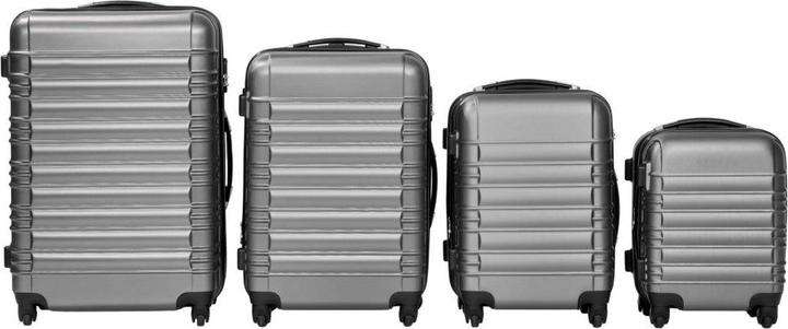 Immagine prodotto tectake Set di valigie rigide (106 l, Bagaglio a mano (fino a 50 litri), M (50 - 90l), L (90 - 115l))