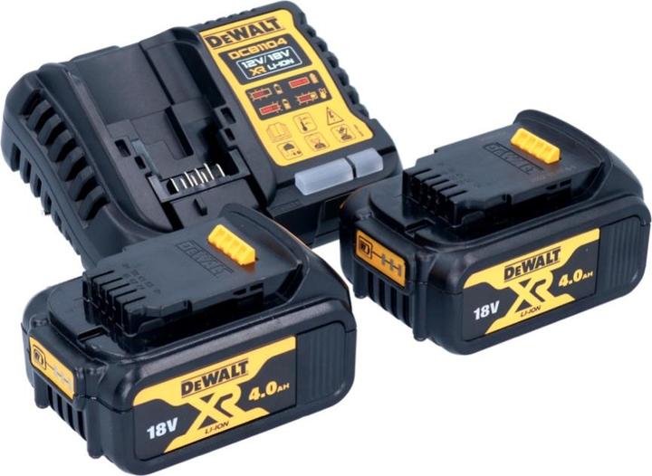 Productafbeelding DeWalt DCB 1104 M2 Accu Startset 12 V / 18 V 2x Accu 4.0 Ah + DCB 1104 Lader (18 V)