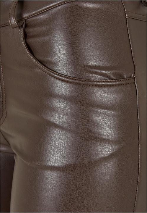 Actual product image Urban Classics Ladies Mid Waist Synthetic Leather Pants (28)