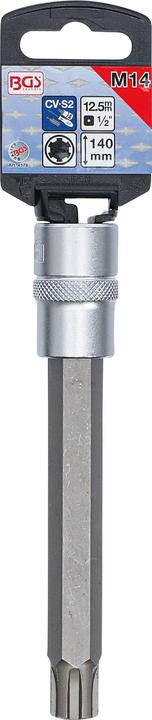 Immagine prodotto BGS Chiave a bussola lunghezza 140 mm 12,5 mm (1/2") profilo a cuneo (per RIBE) M14 (M14)