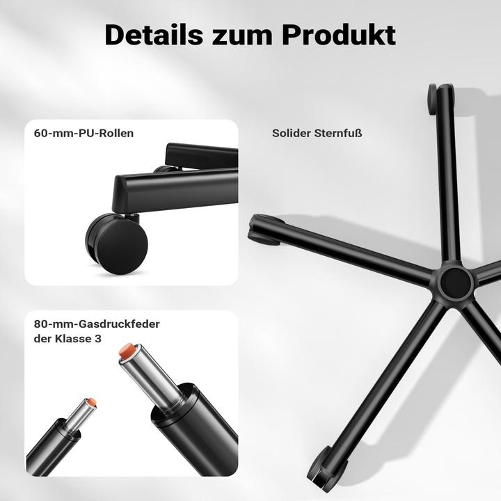 Immagine prodotto Wiltec Sedia da ufficio ergonomica