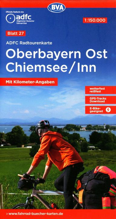 Produktbild ADFC-Radtourenkarte Oberbayern Ost / Chiemsee / Inn