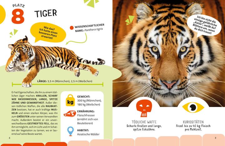 Produktbild National Geographic Die tödlichsten Tiere. Ein aufregendes Count-Down der gefährlichsten Tiere (Top Ten) (Deutsch, Massimo Miato, Cristina Banfi, 2024)