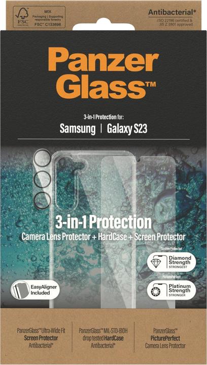 Produktbild PanzerGlass Bundle Hard Case+Glass (1 Stück, Samsung Galaxy S23)