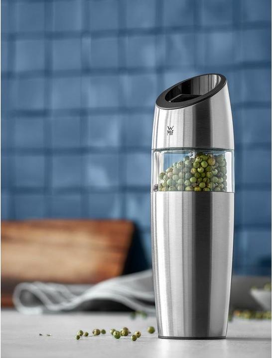 Produktbild WMF Elektrische Mühle 20cm Salz und Pfeffermühle Keramikmahlwerk Glas (Chili, Pfeffer, Salz)