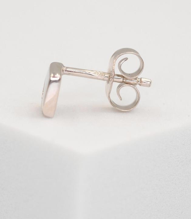 Image du produit Muau Boucles d'oreilles simples en or blanc 750 zirconium 7mm (Or 750/18 K)