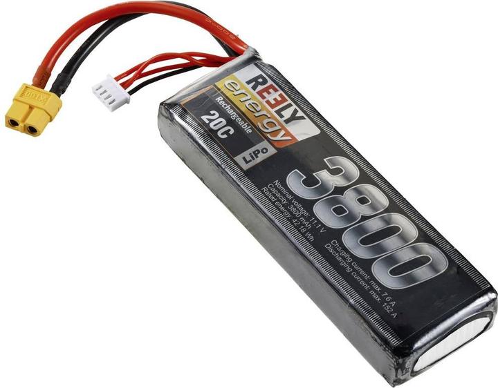 Produktbild Reely Modellbau-Akkupack (LiPo) 11.1V 3800 mAh Zellen-Zahl: 3 20 C Softcase XT60 (11.10 V, 3800 mAh)