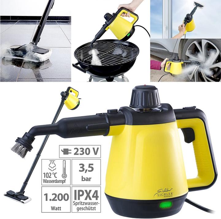 Produktbild Sichler 2in1-Hand-Dampfreiniger (3.50 Bar, 1200 W)