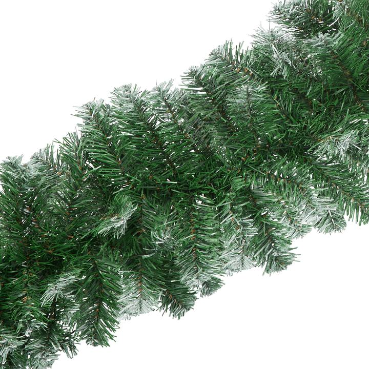 Produktbild tectake Weihnachtsgirlande naturgetreu mit weissen Spitzen 2,7m