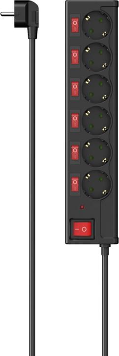 Actual product image Hama 00223158 Intelligent power strip 6 AC outlets 1.4 m 3680 W (6 x, CEE 7/3, 1.40 m)