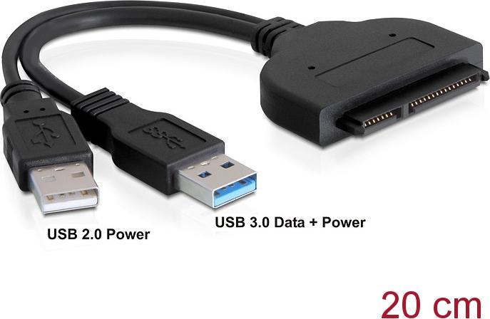 Delock S-ATA closed (USB 3.0, USB 2.0)
