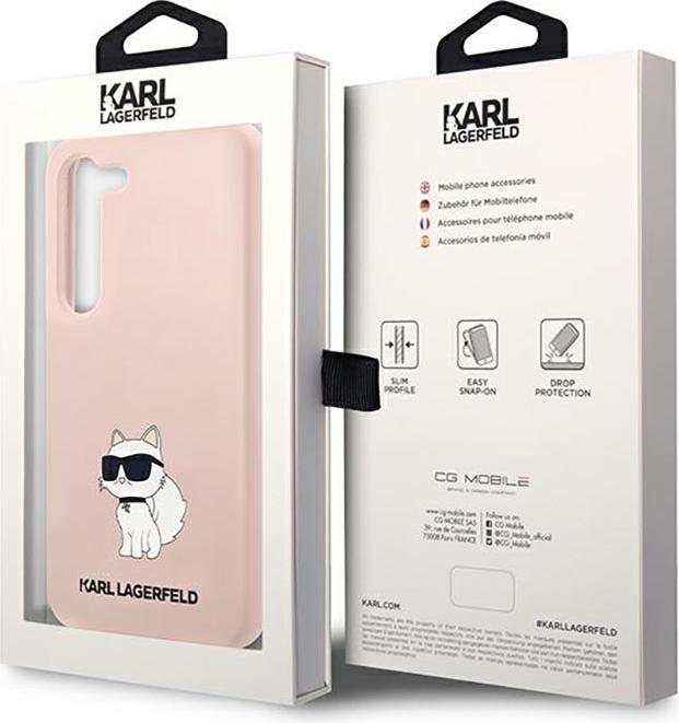 Produktbild Karl Lagerfeld KLHCS23SSNCHBCP S23 S911 hardcase pink/pink Silicone Choupette (Samsung Galaxy S23)