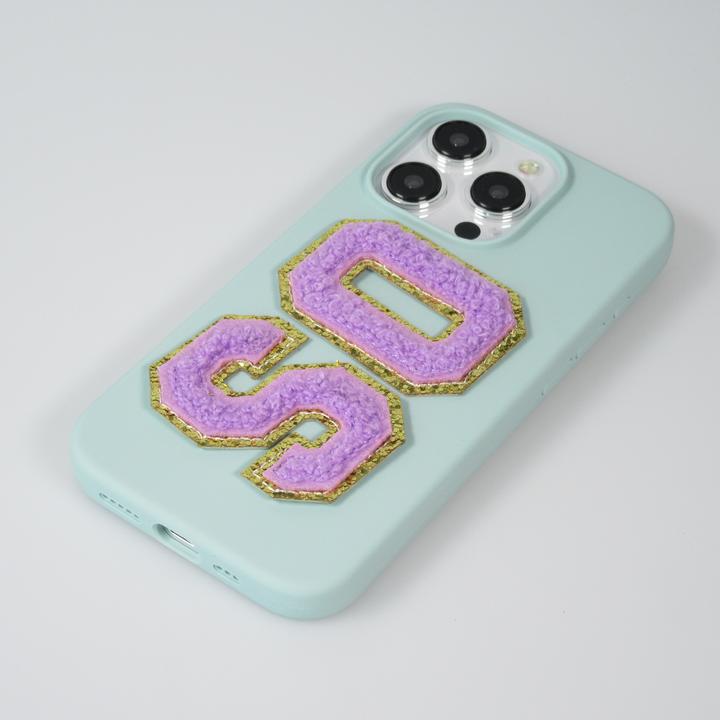 Image du produit PhoneLook Autocollant sticker pour téléphone/tablette/ordinateur brodé en 3D violet Lettre B