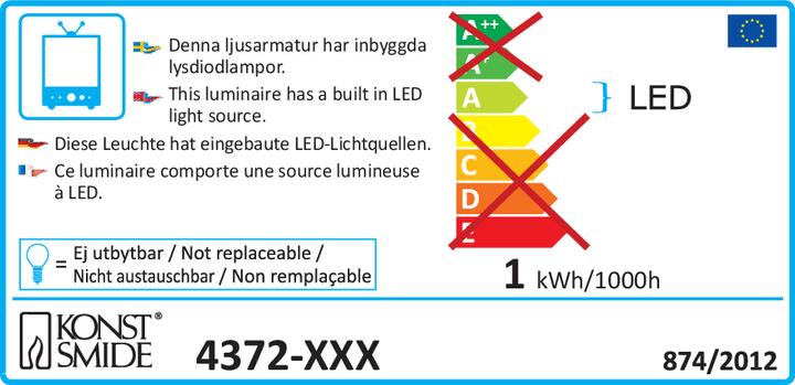 Label énergétique Konstsmide TV LED avec Père Noël