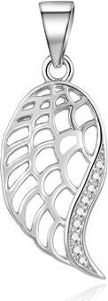 Beneto Silver pendant with zircons Angel wing AGH638L (L)