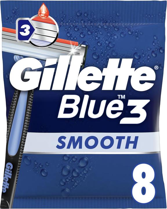 Actual product image Gillette Disposable razor Blue 3 Smooth 8s
