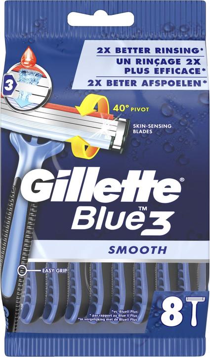 Actual product image Gillette Disposable razor Blue 3 Smooth 8s