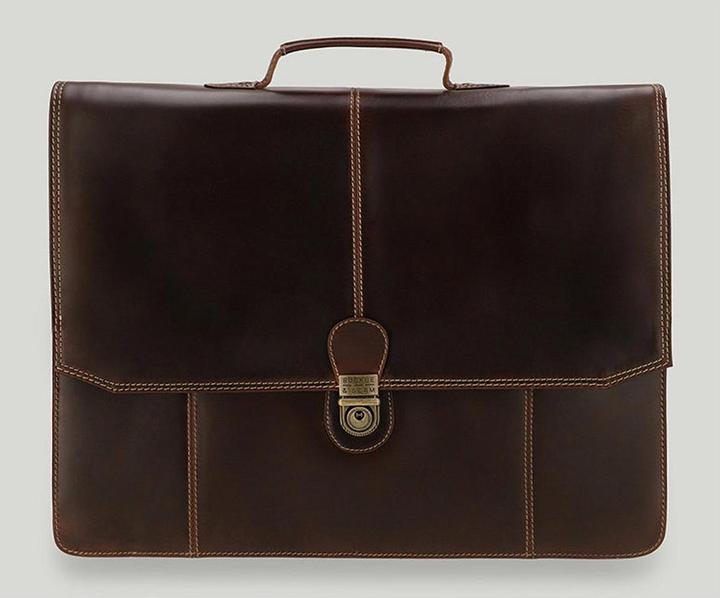 Buckle & Seam Aktentasche Sierra Braun/Stripes